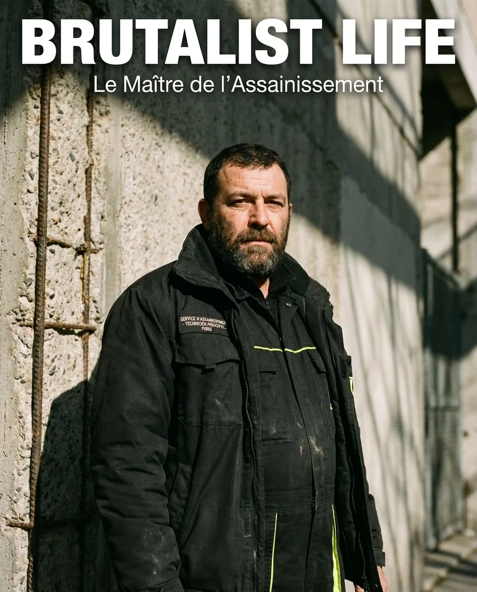 Technicien D.C.P Assainissement en uniforme vert sapin dans un atelier scandinave éco-responsable